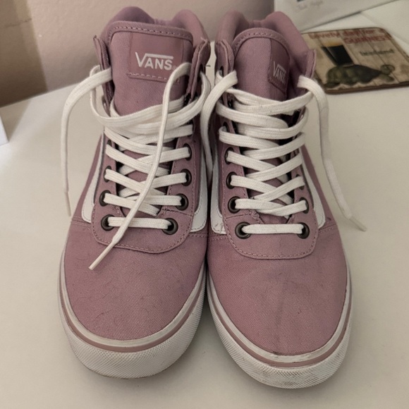 Vans Women's Light Pink High-Top Sneakers - Picture 1 of 9